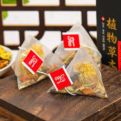 南京同仁堂Lukwoo Dry Chrysanthemum & Cassia Tea 12 Flavors Ingredients Triangle Bag