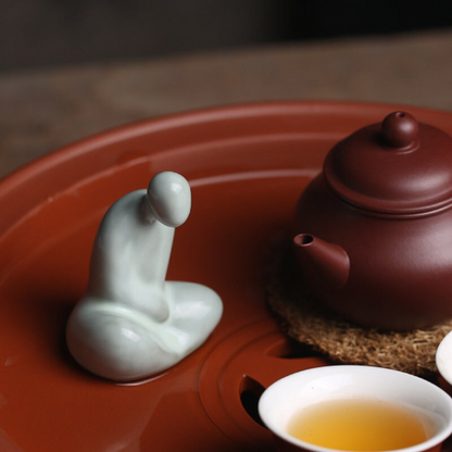Ru Kiln Ceramic Tea Pet Buddha Zen Tea Play Accessories