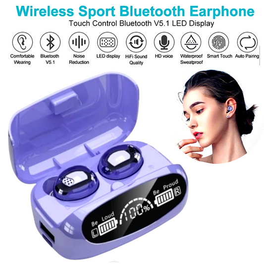 Bluetooth 5.0 Earbuds for Smart Phone Cell Headset Wireless Earphone Waterproof
