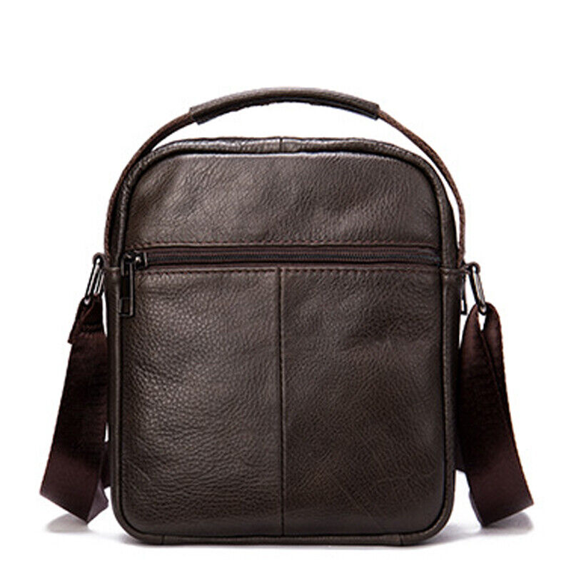 100% Genuine Leather Men's Messenger/Shoulder Bag 8" Handbags Crossbody Bags