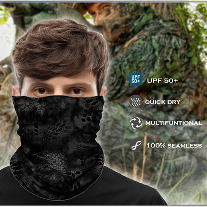 Mask Bandana Hunting Facemask Headband Camo Neck Gaiter Buff Scarf Tube Outdoors