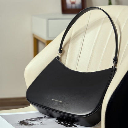 Genuine Leather Shoulder Bag Women Ladies Armpit Bag Cowhide Hobo Bag