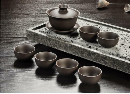 China Kung Fu Purple Sand Teapot Tea Set Ceramic Teapot Cup Handmade Drinkware