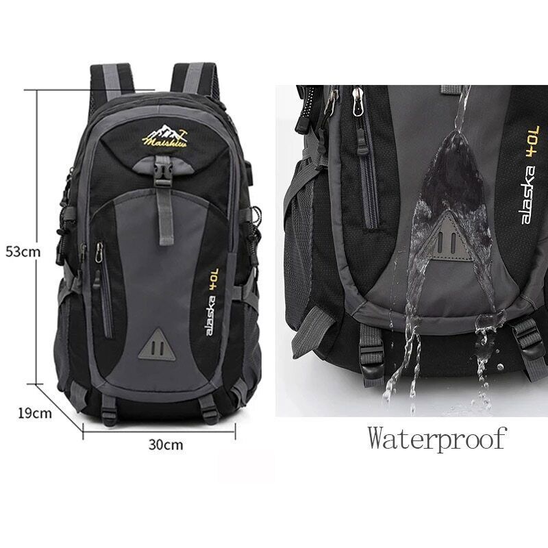 40L Men Backpack Travel Pack Sports Bag Hiking Climbing Camping Backpack