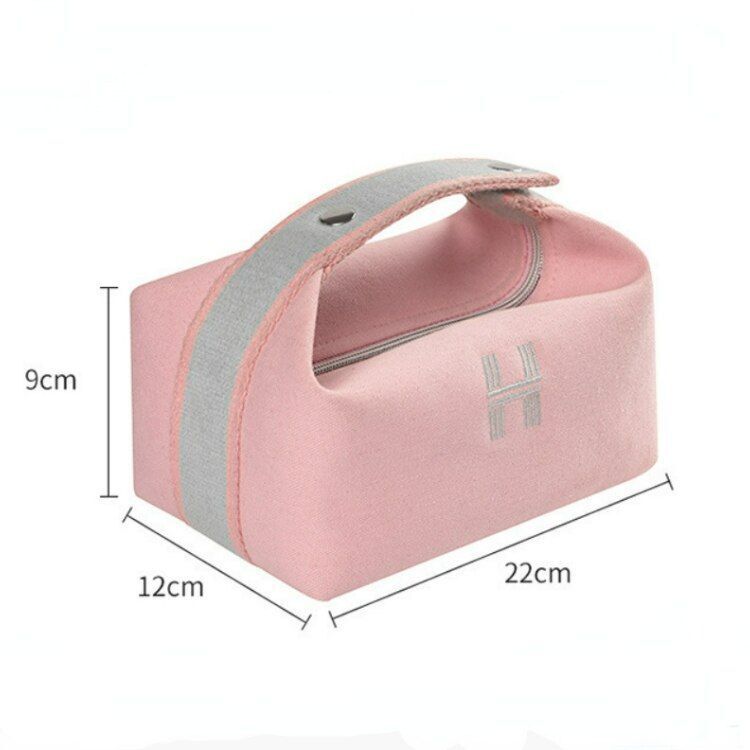 Waterproof Canvas Makeup Pouch Cosmetic Bag Makeup Organizer Bag Travel Cosmetic