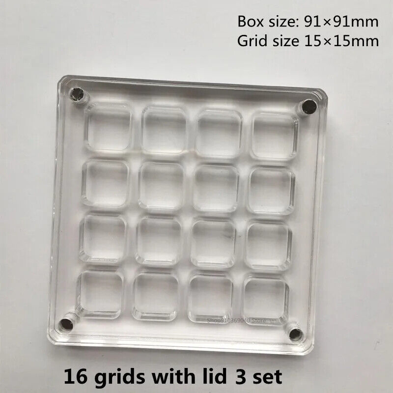 Watercolor Paint Empty Box 16/36 Grid Acrylic Transparent Magnetic Color Palette