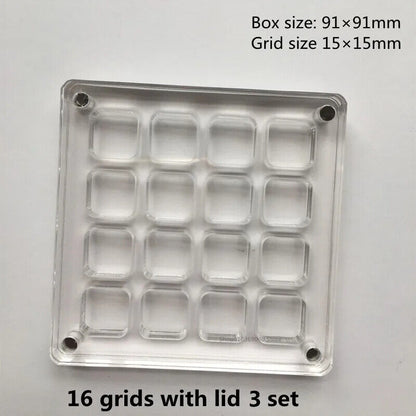 Watercolor Paint Empty Box 16/36 Grid Acrylic Transparent Magnetic Color Palette