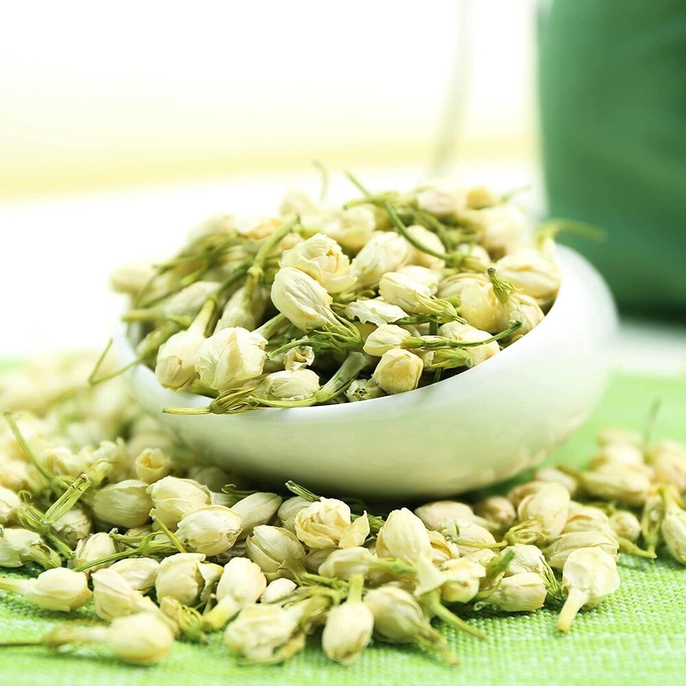 Organic Dried Jasmine Flowers, 3oz/85g - Premium Edible Flowers Whole Buds