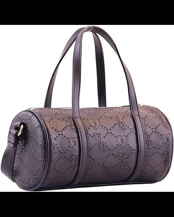 Juicy Couture Black Licorice Best Sellers Mini Barrel Bag Purse Crossbody Gift