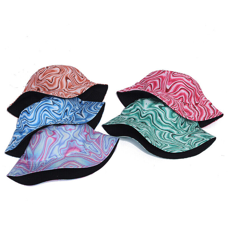 Bucket Hat Bucket Hat Sun Cap Hip Hop Hat Sun Hat Double Sided Fashion Tie Dye