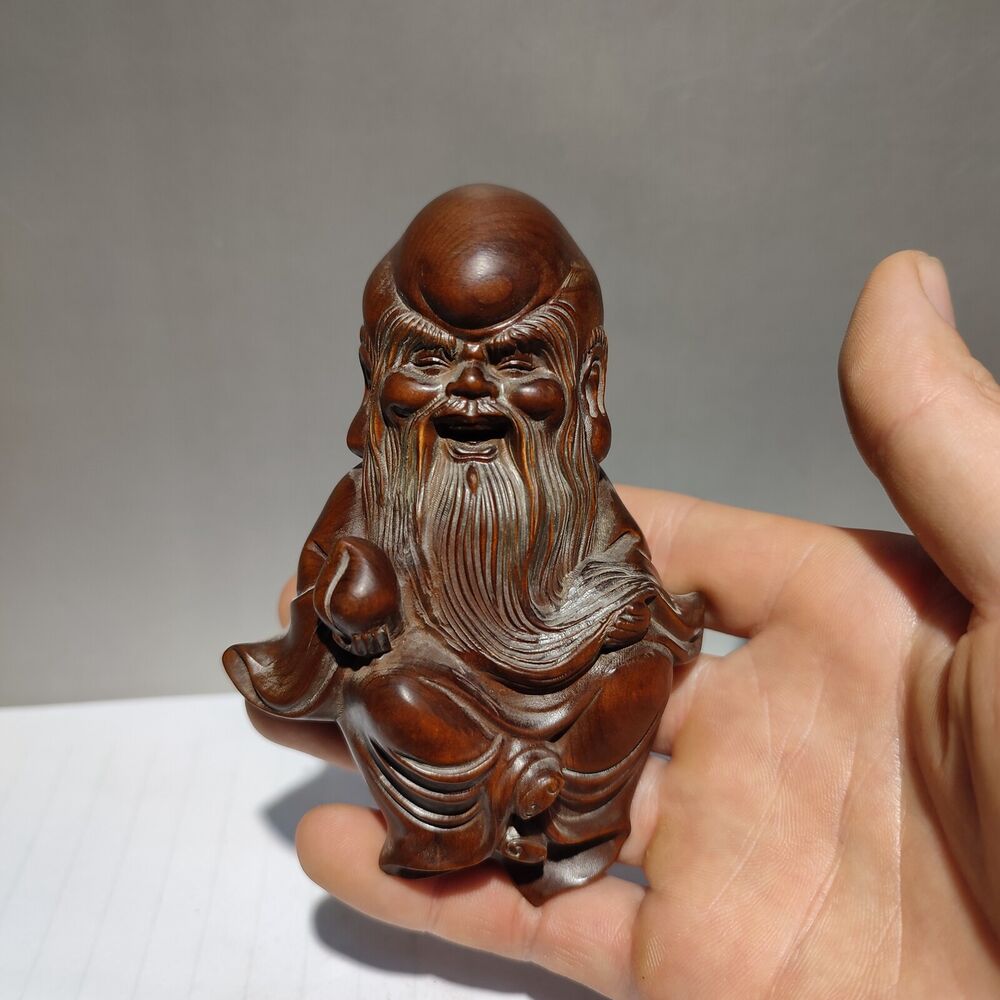 put edge buddha statue gift sculptures home decor wood wooden carved figure art