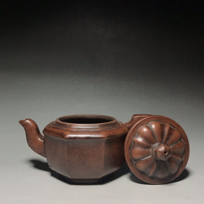 vintage chinese yixing purple clay teapot zisha ceremony carving Collectible art