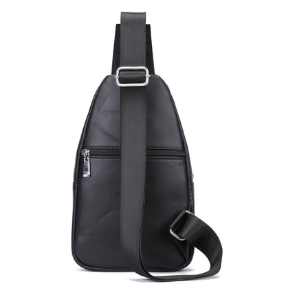 100% Genuine Leather Men's Cross Body Bag Shoulder Bag Sling Backpack for Hiking