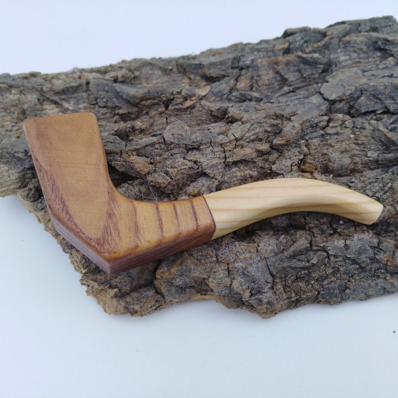 Tobacco Pipes Handmade Solid Wood Bent Smoking Tools Sickle Design Presser 115mm