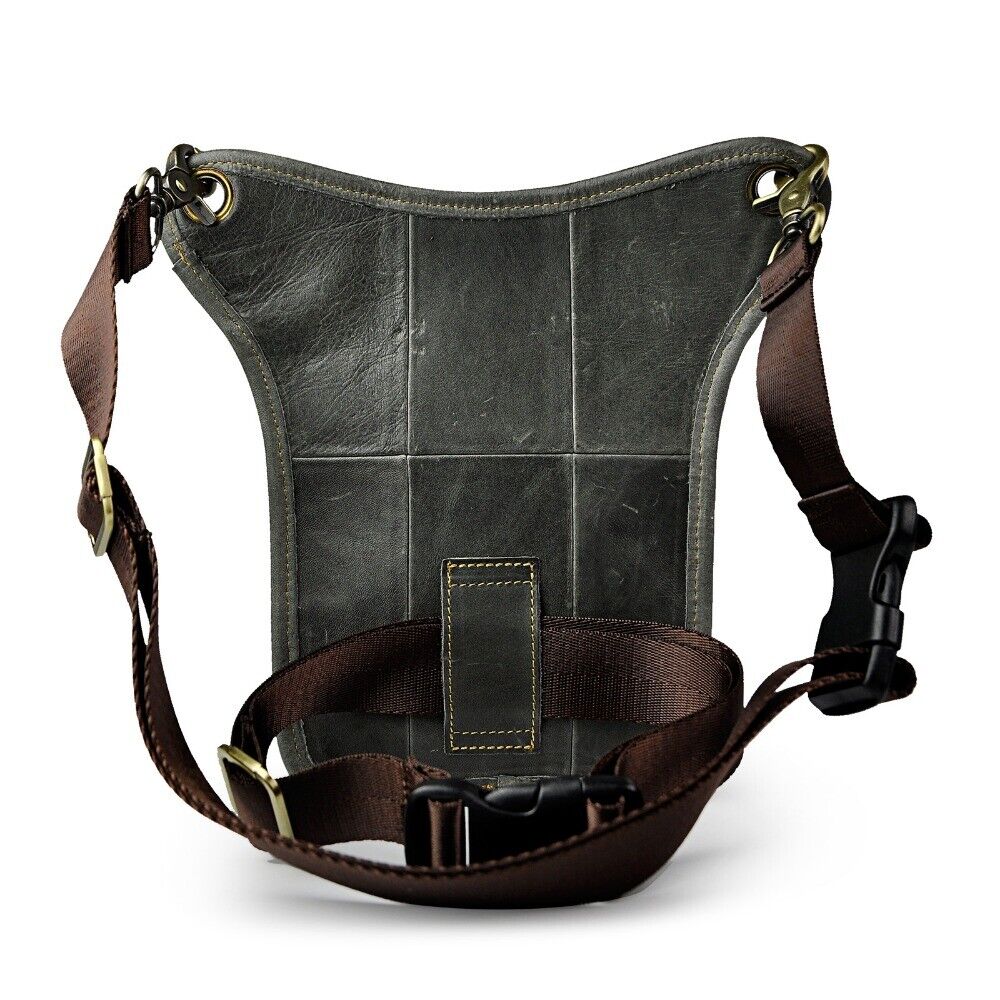 Real Leather Casual Shoulder Messenger Bag Fashion Waist Belt Pack Drop Leg Bag