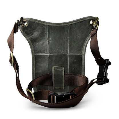 Real Leather Casual Shoulder Messenger Bag Fashion Waist Belt Pack Drop Leg Bag