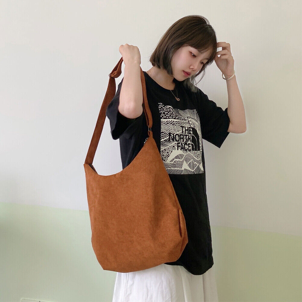 Women Striped Bags Zipper Crossbody & Shoulder Bag Eco Cloth Books Handbags