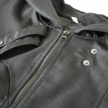Gothic Men's Steampunk Trench Coat Punk Long Cosplay Black Jacket Outwear Hoodie