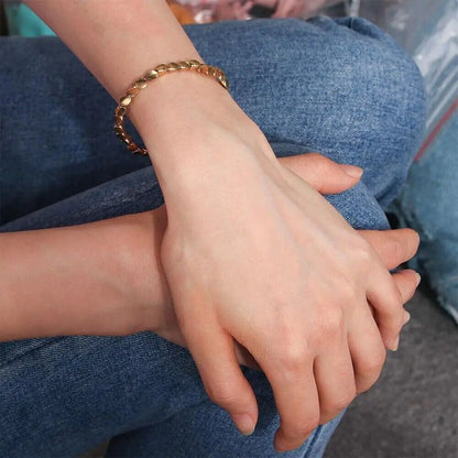 Women Fashion Bracelet Tibetan Buddhist Braided Cotton Rope Copper Beads Bangles