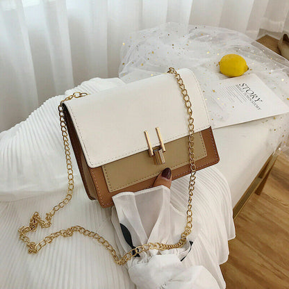 Square Bag Women's Handbag PU Leather Chain Mobile Phone Shoulder Bags
