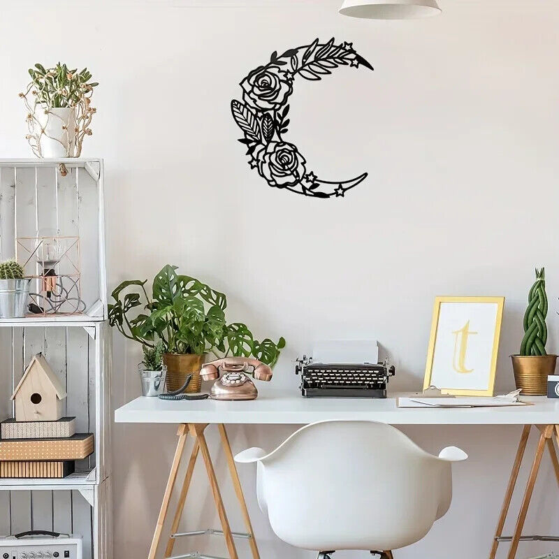 Moon Phase Wall Art Boho Moon Wall Home Decor Hanging Moon Wall Decor Metal Wall