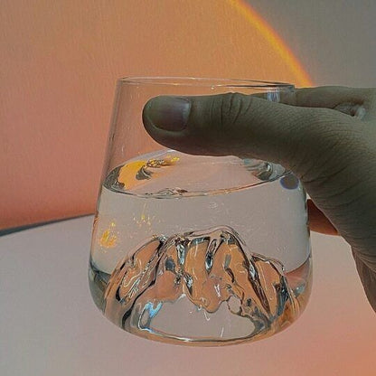 Glass Tea Cup Mountain Coffee Cup