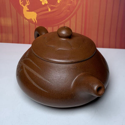 Vintage Chinese Yixing Purple Clay Teapot Zisha Ceramic Orchid Household Teaware