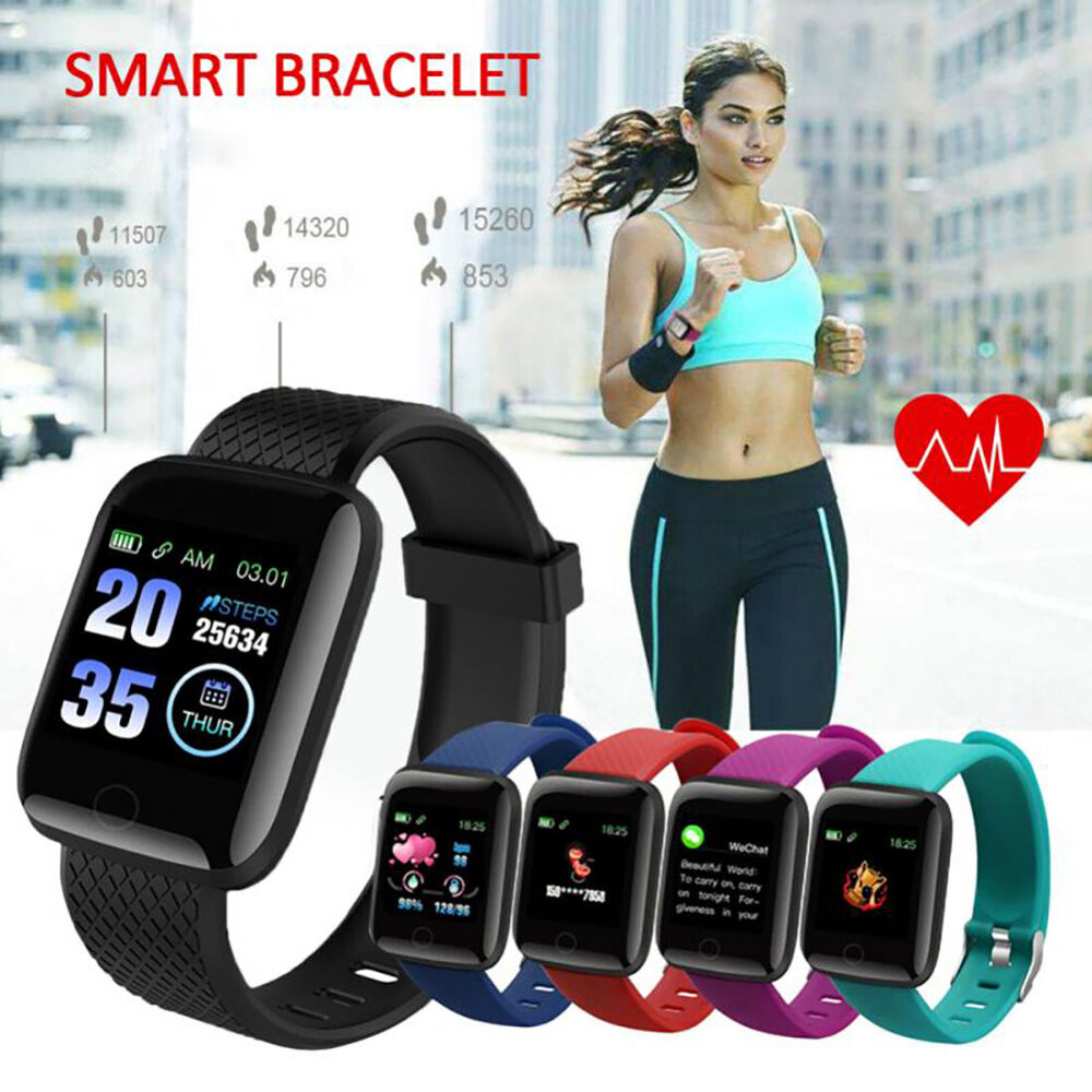 Bluetooth Smart Watch Sport Bracelet Wristband Heart Rate Blood Pressure Monitor