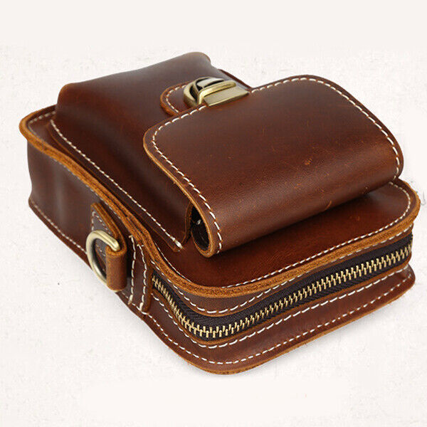 Men's New Rustic Leather Waist Bag Fanny Pack Belt Bag Pouch Small Shoulder Bag