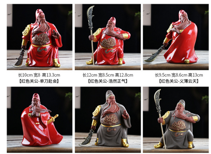Yixing Ceramic Wu Caishen Guan Erye Zhaocai Guan Gong living room decoration Bog