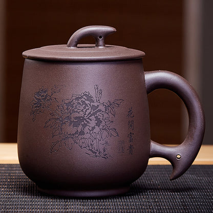 Yixing Purple Clay Tea Cup Original Ore Purple Clay Tea Cup Cup Lid Tea Jar