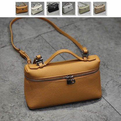 Small Mini Real Leather Box Tote Handbag Purse Crossbody Shoulder Bag Clutch