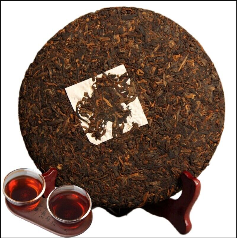 Cooked Puerh Tea Cake Full Fermented Banzhang Golden Bud Ripe Puer Tea Shu 357g