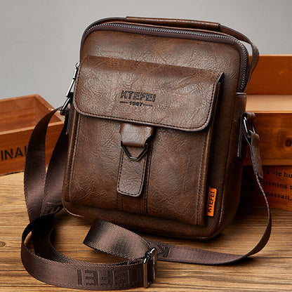 Men's Business Faux Leather Shoulder/Messenger Bag 8" Handbag Outdoor Sport Bag