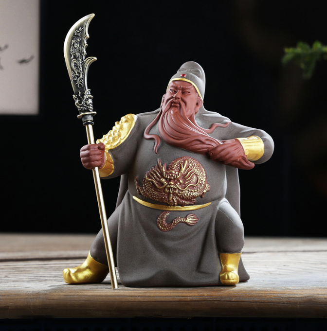 Yixing Ceramic Wu Caishen Guan Erye Zhaocai Guan Gong living room decoration Bog