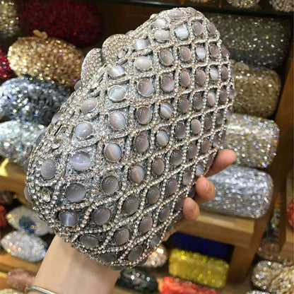 Crystal Diamond Day Clutches Shoulder Bag Evening Purse Women Wedding Handbag