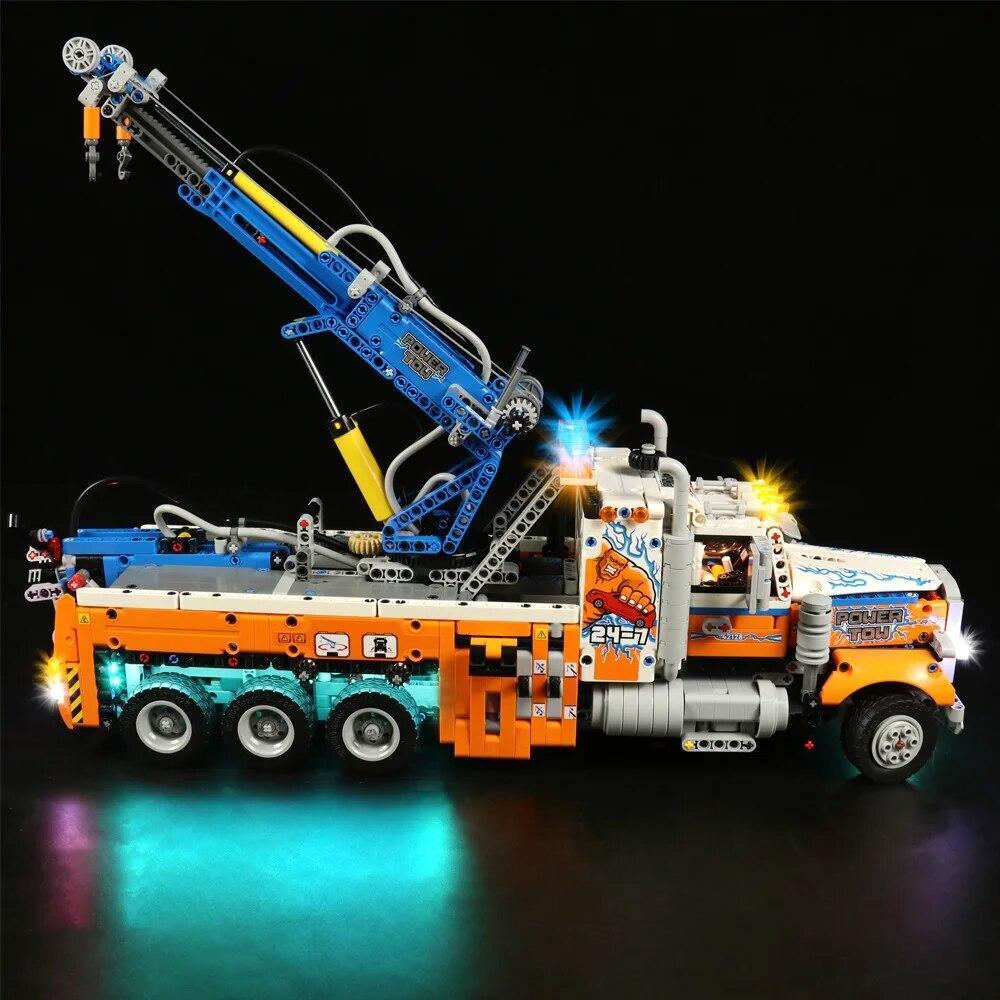 Brick Shine- GC Light Kit for Lego Heavy-Duty Tow Truck 42128 (New Design)