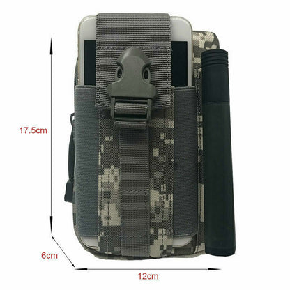 Men Waist Pack Bum Bag Black Pouch Waist Packs Molle Nylon Wallet Travel Tool