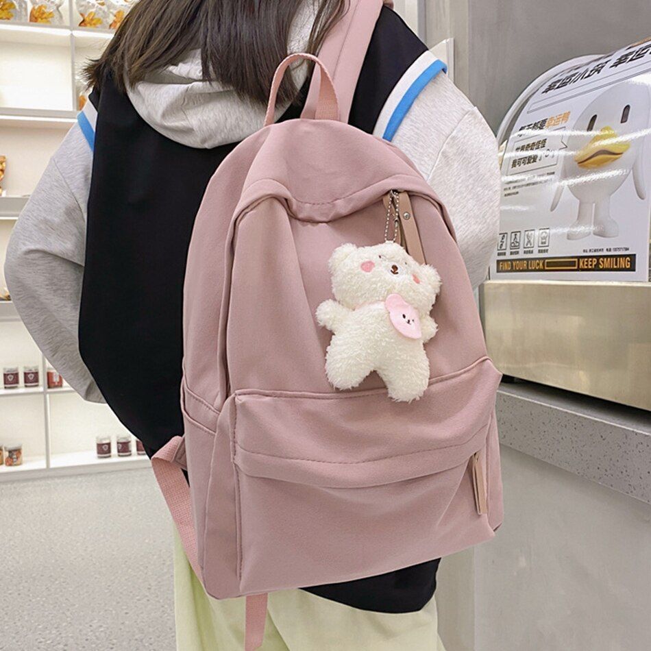 Cute School Backpack Purse Women Nylon Softback Book Fashion Travel Rucksack 1PC
