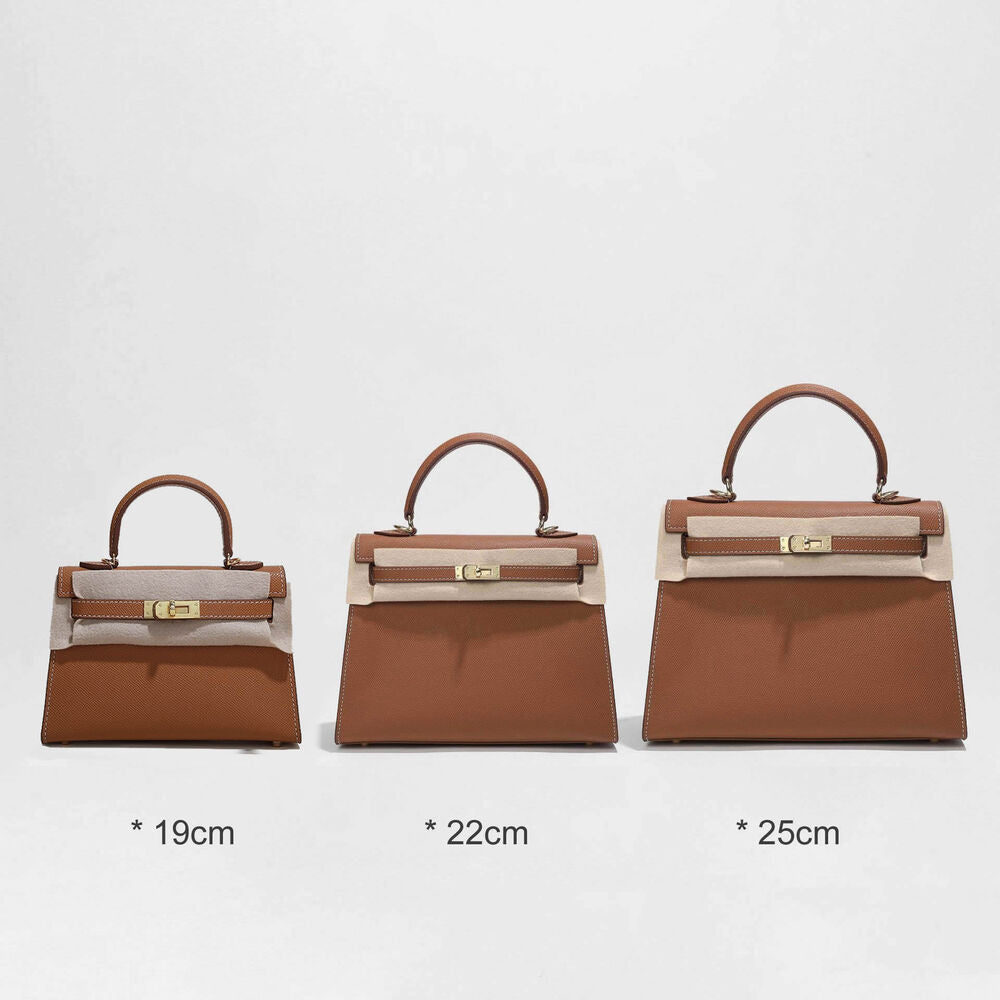 19/22/25/28 Real Leather Small Flap Briefcase Tote Clutch Shoulder Bag Crossbody