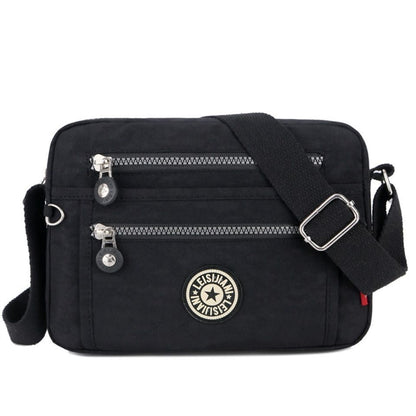 Waterproof Nylon Messenger Bag Small Shoulder Purse Crossbody Handbags 25*9*17CM