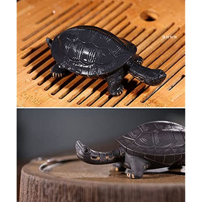Yixing Tea Pet Chinese Zisha Longevity Turtle Nesting Doll Handmade Fengshui