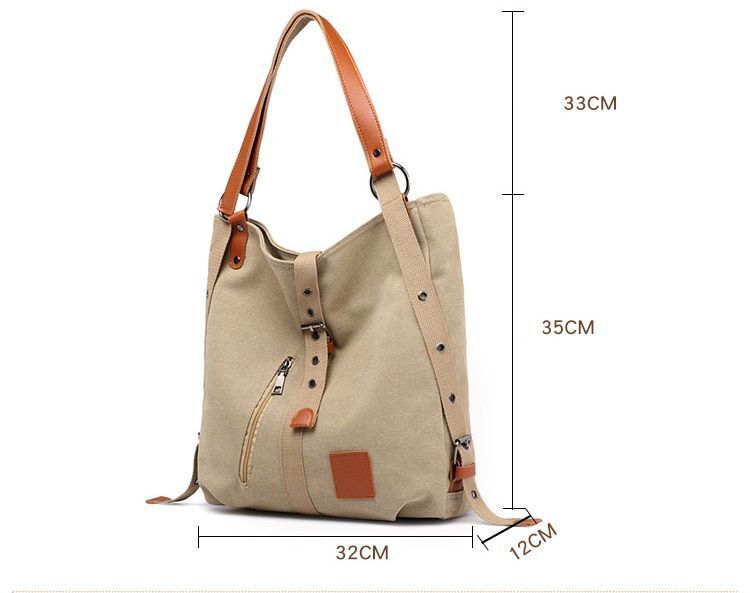 Winter Canvas Shoulder Bag Back Pack Students School Travel Bags Large Capacity