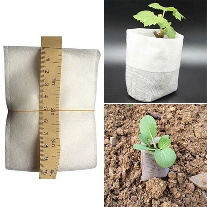 100x Seedling Plants Nursery Bags Fabric Eco-friendly Growing Planting Bags..X
