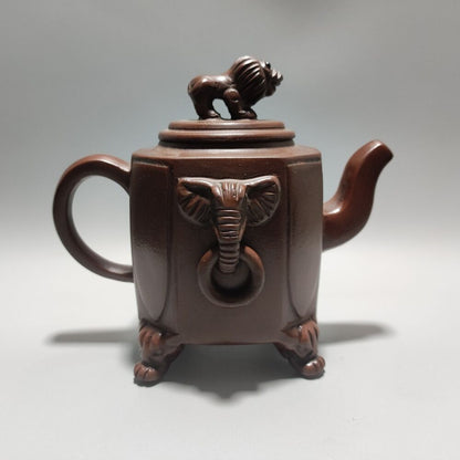 Chinese Yixing Purple Clay Teapot Tea Set Pot Zisha Ceramic Cute Decor Figurine