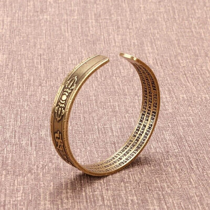 Women Bracelets Vintage Copper Nepal Tibetan Buddhism Cuff Men Spiritual Bangles