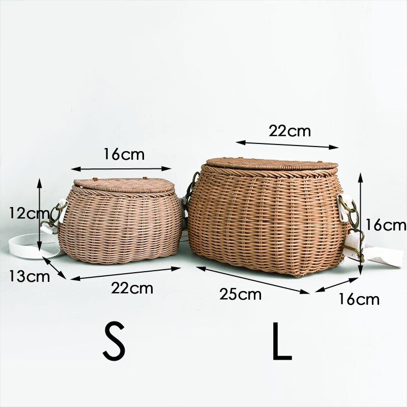 Small Big Back Basket Children Bicycle Basket Bag Basket Kid's Backpack