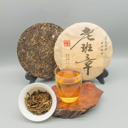 Yunnan Qizi Pu-erh Sheng Tea Cake 357g Laobanzhang Puerh Tea Pu'er Green Tea