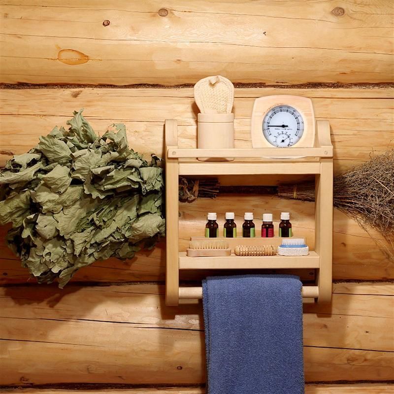 Hygrometer Sauna Thermometer Digital Room Measuring Gauge Tool Pine Wood 13x13cm
