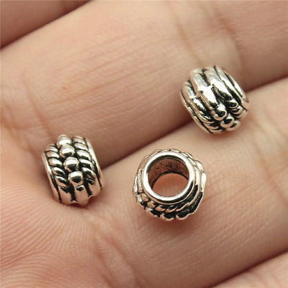 Antique Style Spacer Beads - Round Bead Bracelet Charms DIY Jewelry Making 20Pcs